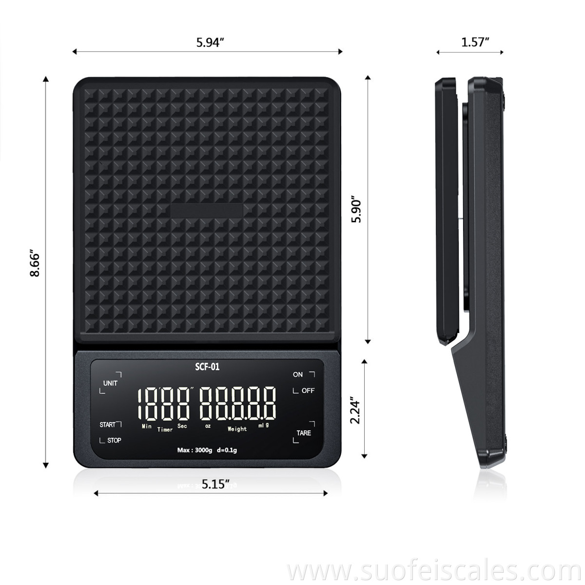 SCF-01 2021 new scale Low Price 3Kg Led Display AAA battery Electronic Digital Timer Coffee Scale